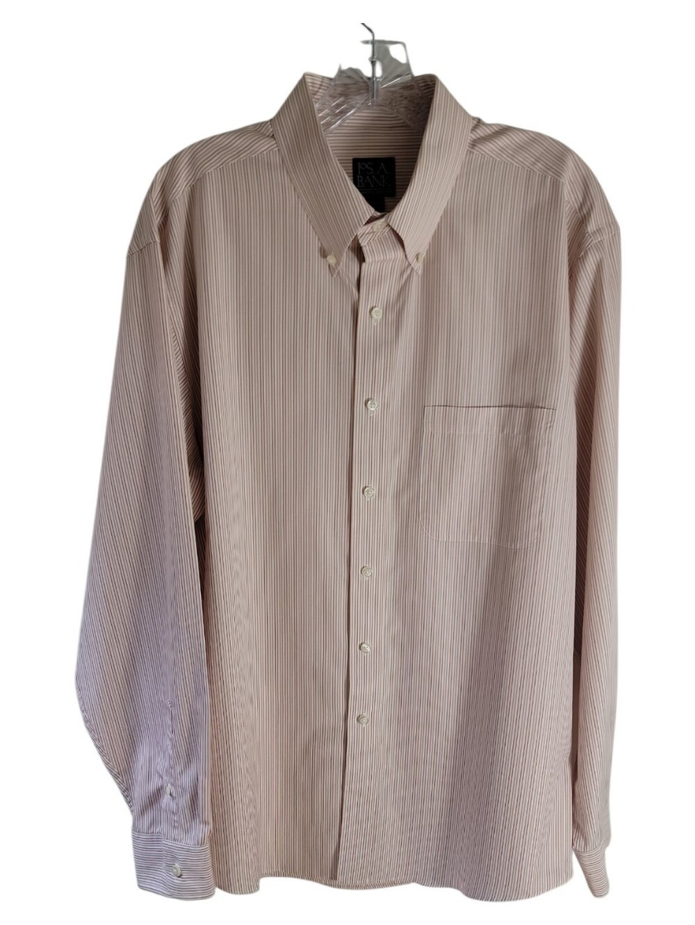 Jos. A. Bank travelers collection tailor fit men stripe button down shirt size L